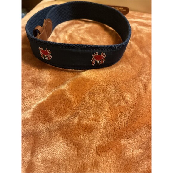 Leather Man Ltd Youth belt 26 Blue Canvas Leather Lobster Boys - Picture 7 of 7